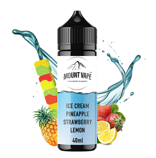 Mount Vape Ice Cream Pineapple Strawberry Lemon Flavorshot